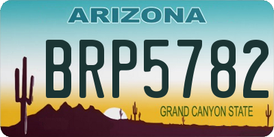 AZ license plate BRP5782