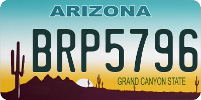 AZ license plate BRP5796