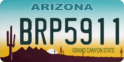 AZ license plate BRP5911