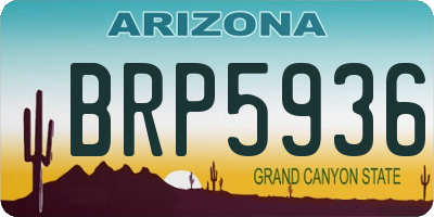 AZ license plate BRP5936