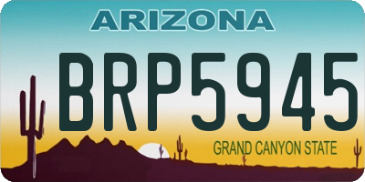 AZ license plate BRP5945