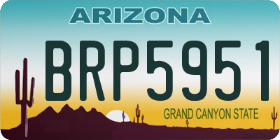 AZ license plate BRP5951