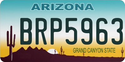 AZ license plate BRP5963