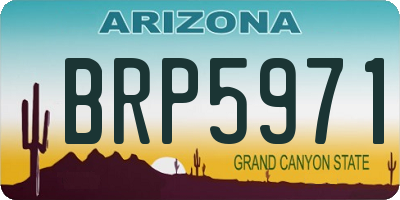 AZ license plate BRP5971
