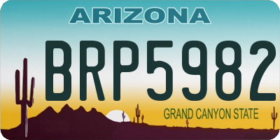 AZ license plate BRP5982