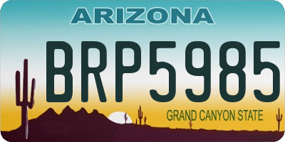 AZ license plate BRP5985