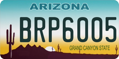 AZ license plate BRP6005