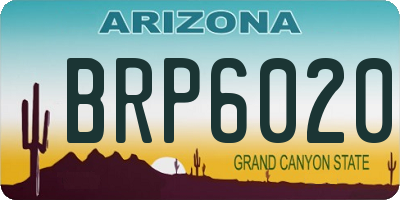 AZ license plate BRP6020