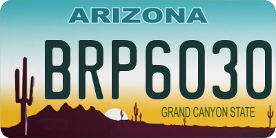 AZ license plate BRP6030