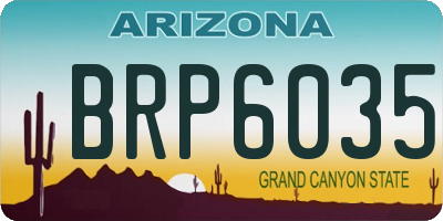 AZ license plate BRP6035