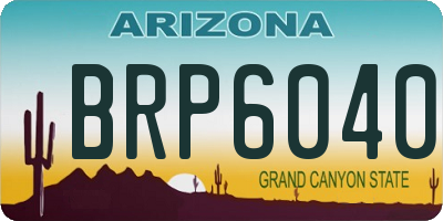 AZ license plate BRP6040