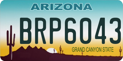 AZ license plate BRP6043