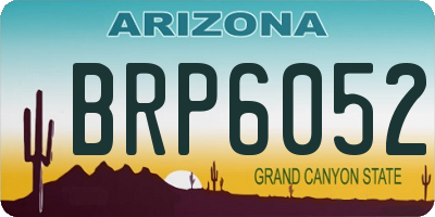AZ license plate BRP6052