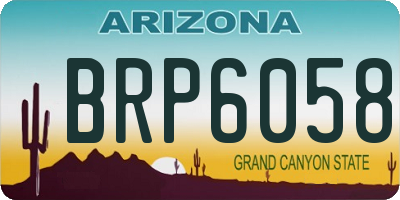AZ license plate BRP6058