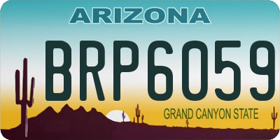 AZ license plate BRP6059