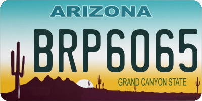 AZ license plate BRP6065