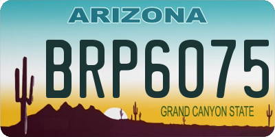 AZ license plate BRP6075