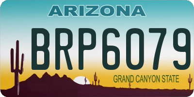 AZ license plate BRP6079