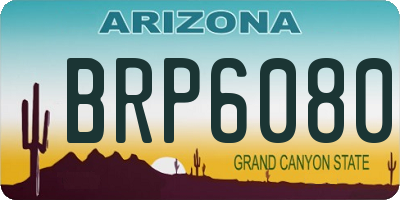 AZ license plate BRP6080