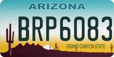 AZ license plate BRP6083