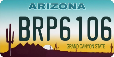 AZ license plate BRP6106