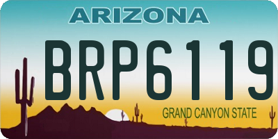 AZ license plate BRP6119