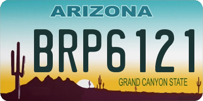 AZ license plate BRP6121