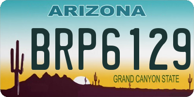 AZ license plate BRP6129