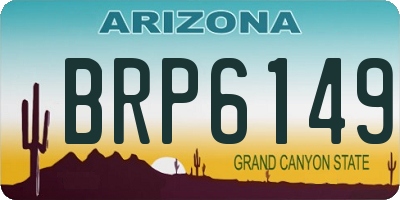 AZ license plate BRP6149