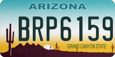 AZ license plate BRP6159