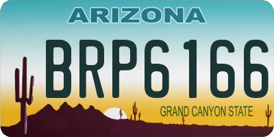 AZ license plate BRP6166