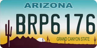 AZ license plate BRP6176