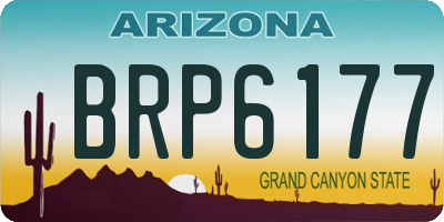 AZ license plate BRP6177