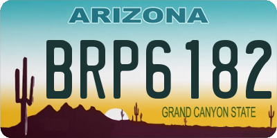 AZ license plate BRP6182