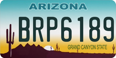AZ license plate BRP6189