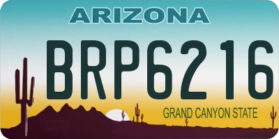 AZ license plate BRP6216