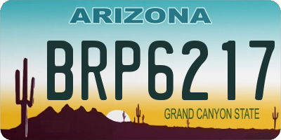 AZ license plate BRP6217