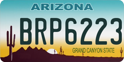 AZ license plate BRP6223