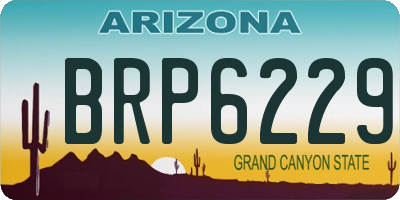AZ license plate BRP6229