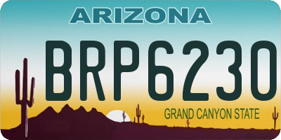AZ license plate BRP6230