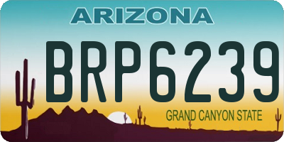 AZ license plate BRP6239