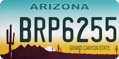 AZ license plate BRP6255