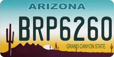 AZ license plate BRP6260