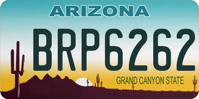 AZ license plate BRP6262