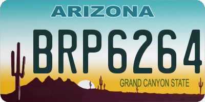 AZ license plate BRP6264
