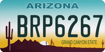 AZ license plate BRP6267