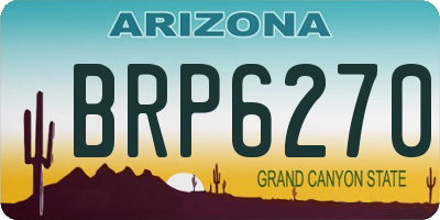 AZ license plate BRP6270