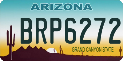 AZ license plate BRP6272