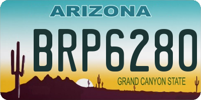 AZ license plate BRP6280