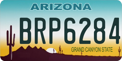 AZ license plate BRP6284